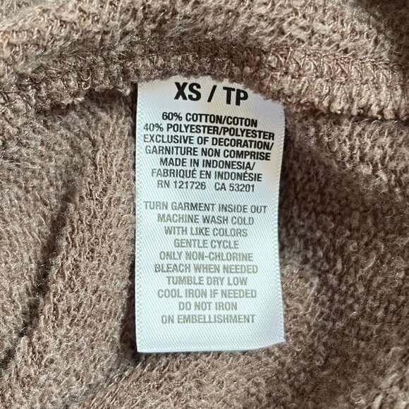 Aeropostale Cotton Blend Wide Neck Long Sleeve Sweater Sequin Tree Print XS - Picture 14 of 14